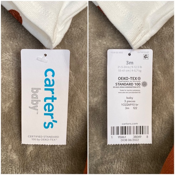 NWT Carter’s Baby Girl 3-piece Fall Dress Outfit - Picture 8 of 8